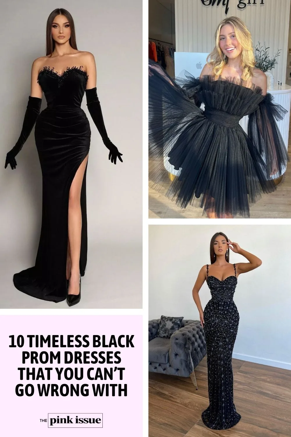 10 Timeless Black Prom Dresses That You Can’t Go Wrong With pinterest