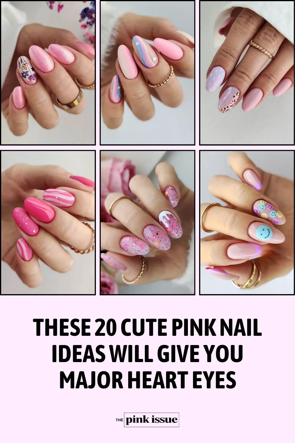 20 Cute Pink Nail Ideas That Will Give You Major Heart Eyes Pinterest