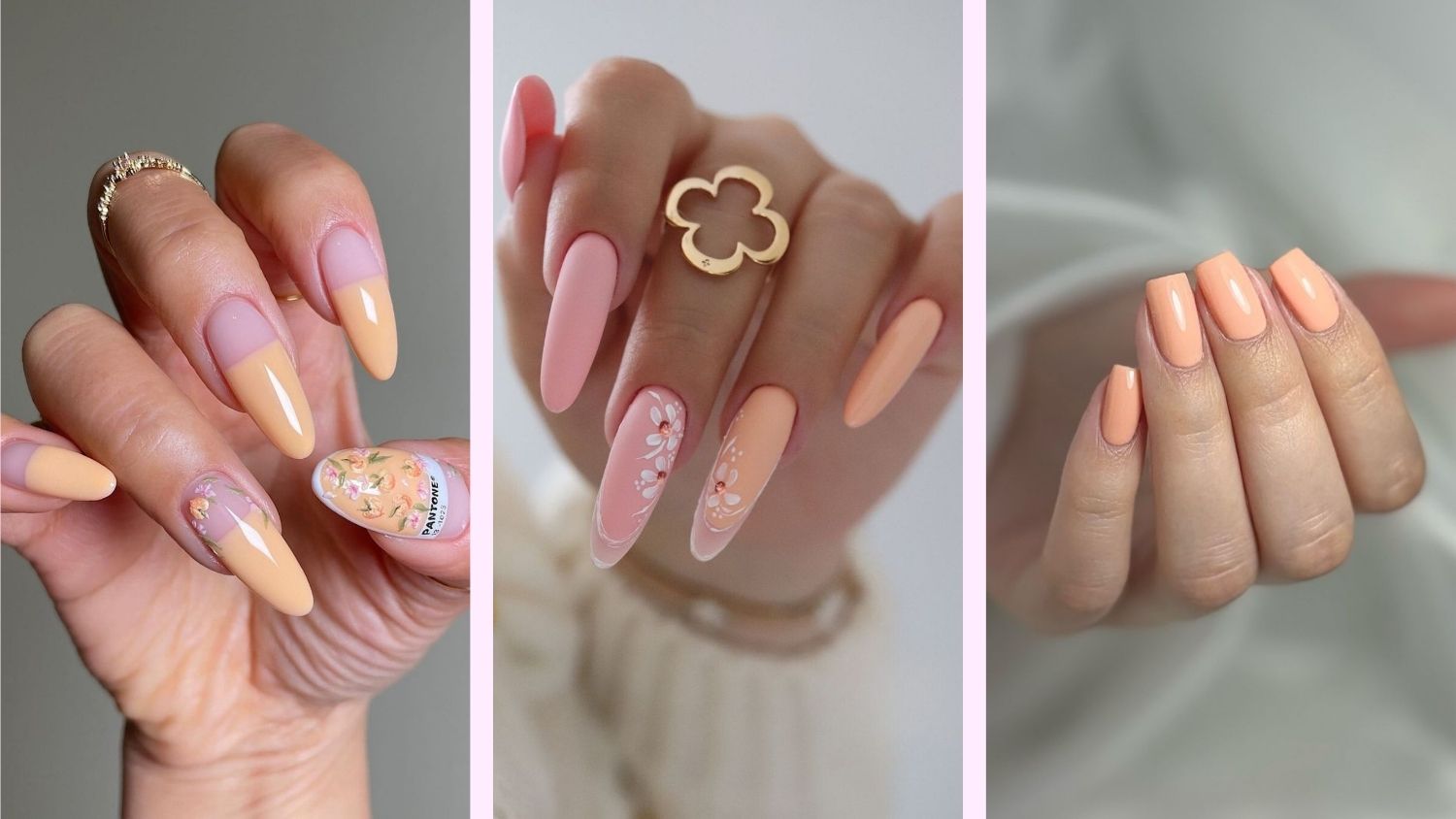 2024’s Hottest Nail Trend Peach Fuzz Nails