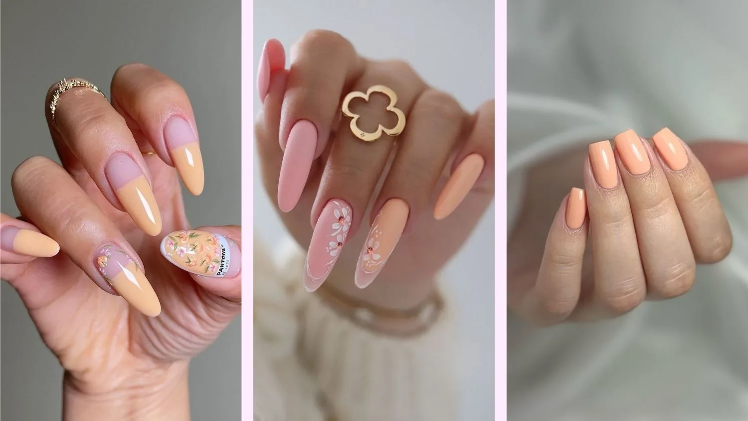 2024’s Hottest Nail Trend Peach Fuzz Nails