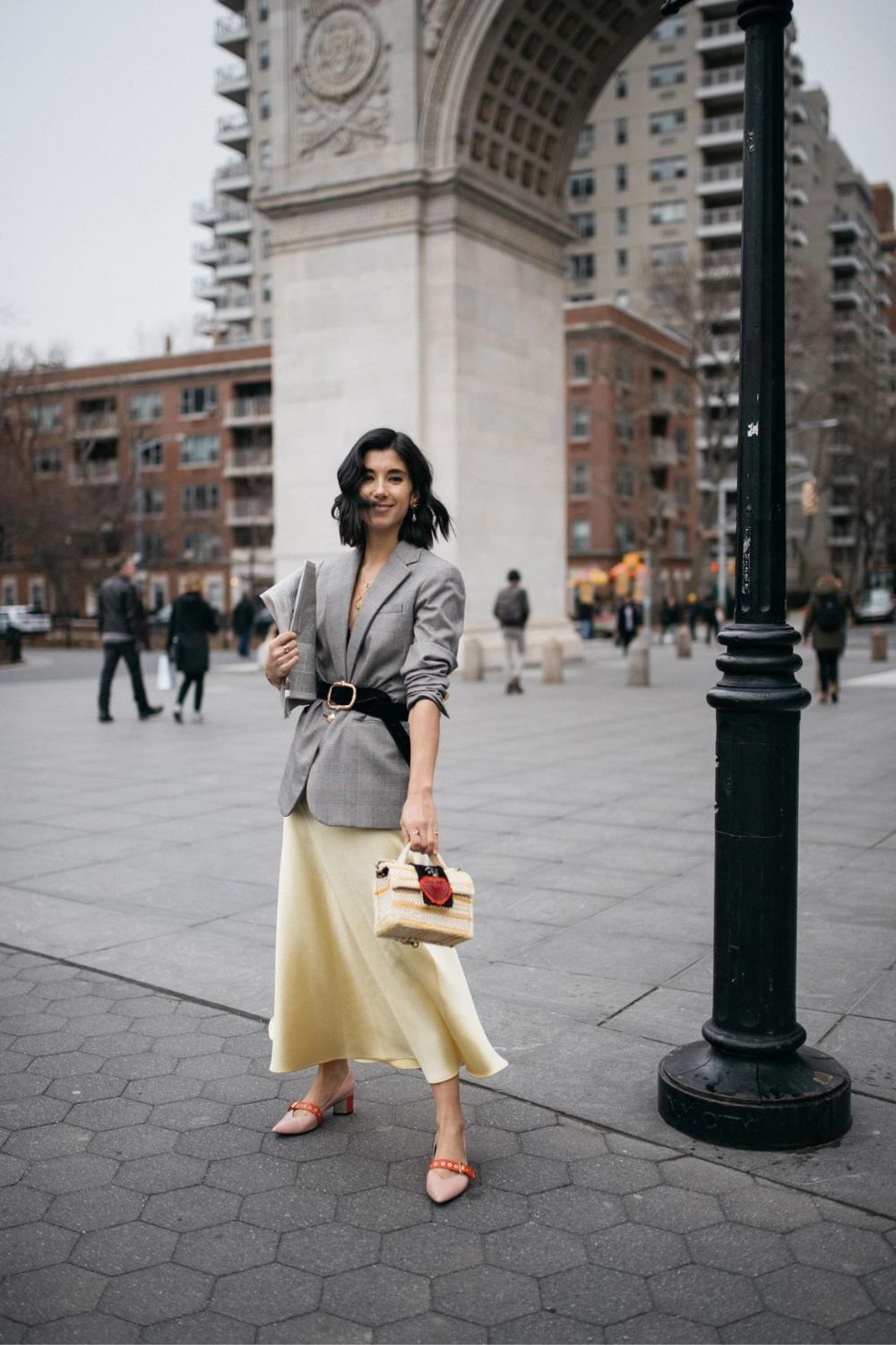 A blazer and skirt combo