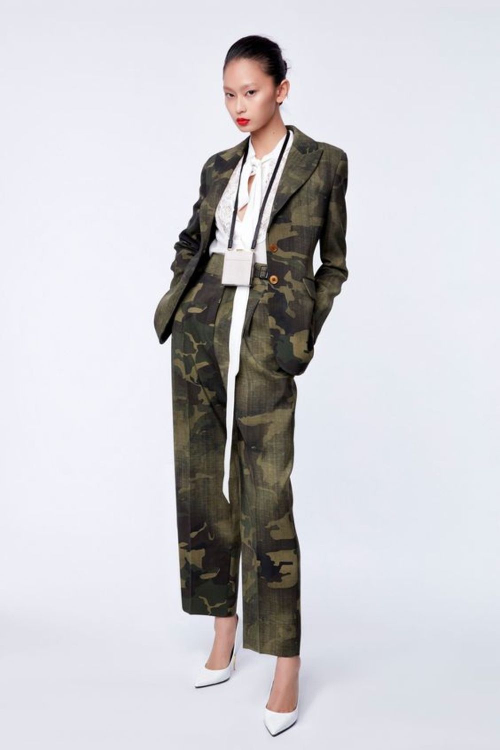 A suit with camouflage pattern