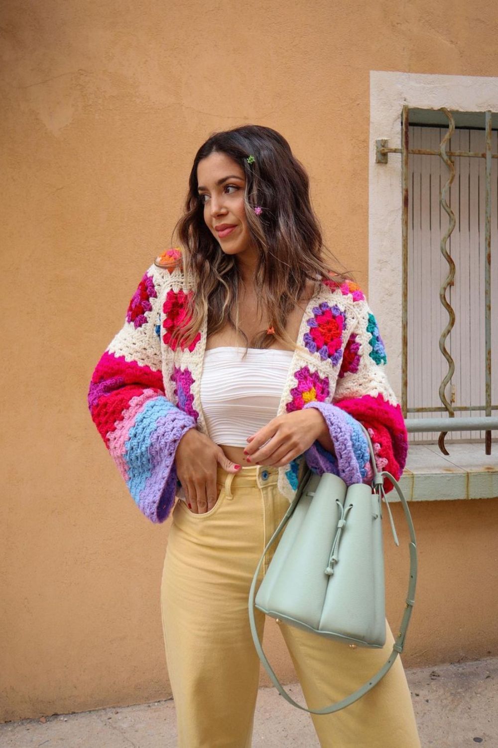 Boho outfit with butter yellow