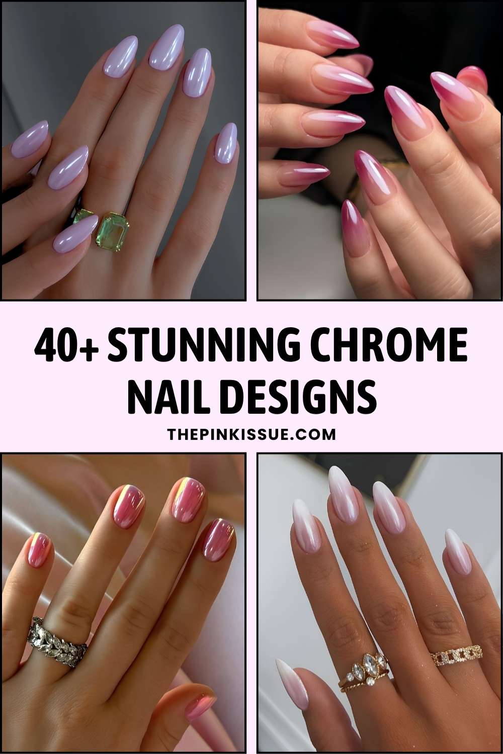 Chrome nail ideas Pinterest