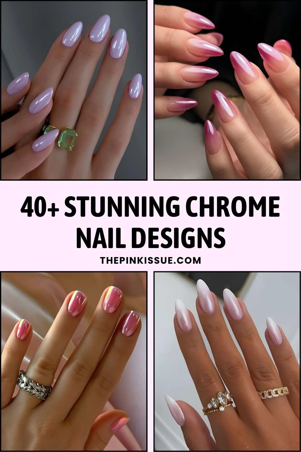 Chrome nail ideas Pinterest