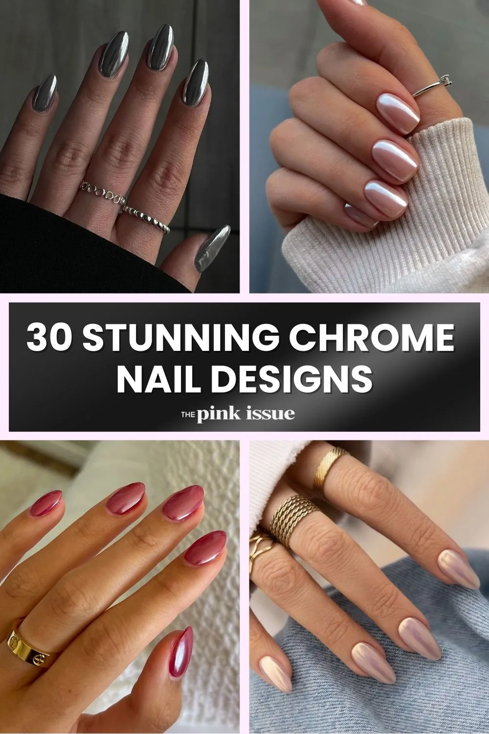 Chrome nail ideas Pinterest