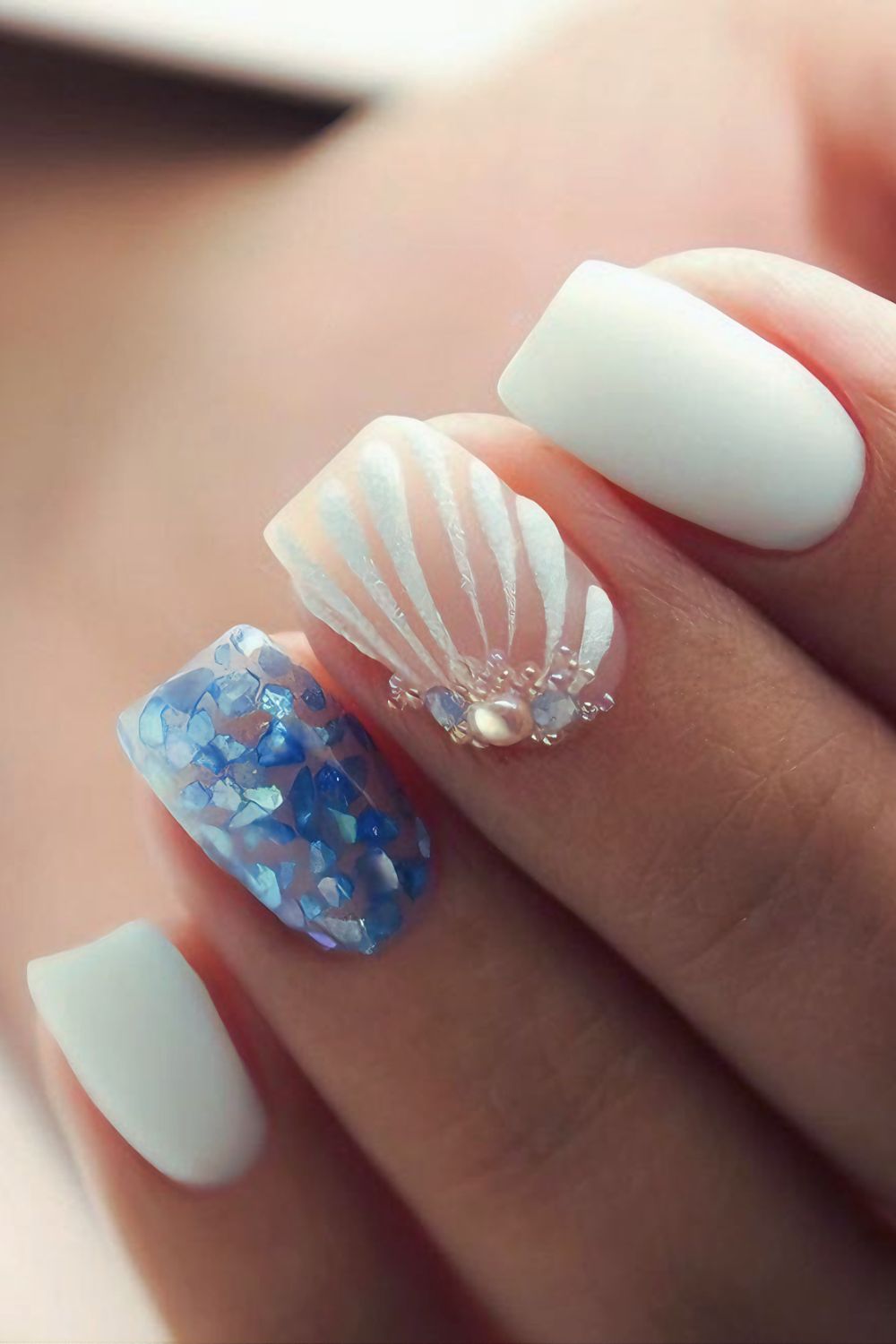 Classy mermaid nails