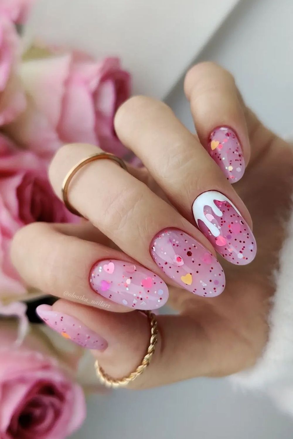 Donut sprinkle nails