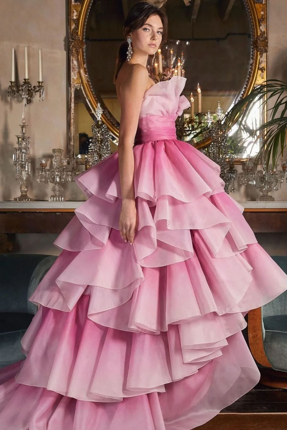 Dreamy ruffled pink dress