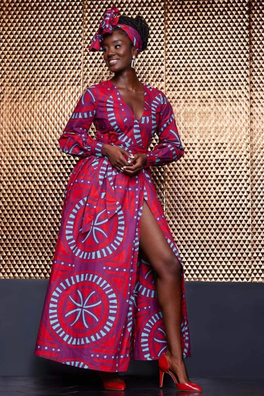 Dress with ankara pattern