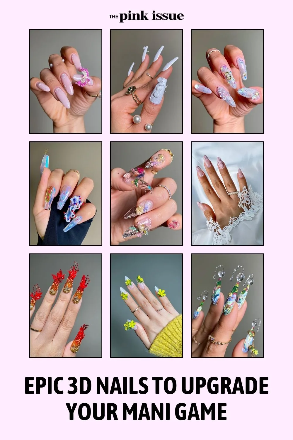 Epic 3D Nails to Upgrade Your Mani Game pinterest