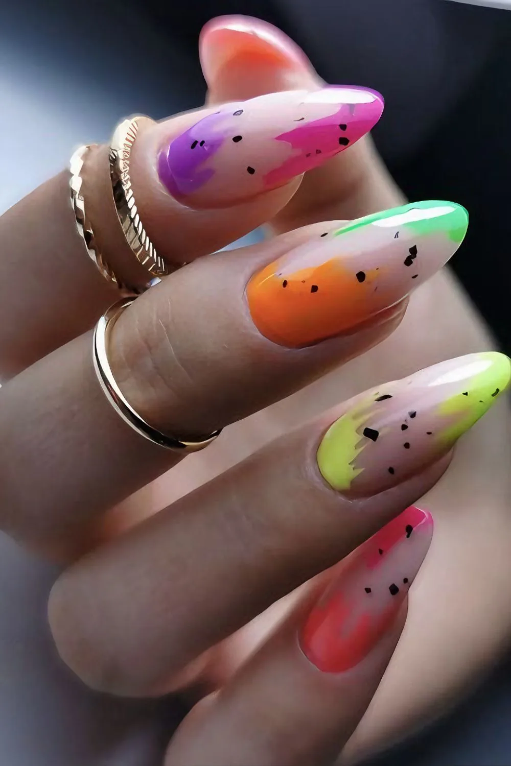 Fruity splash nails