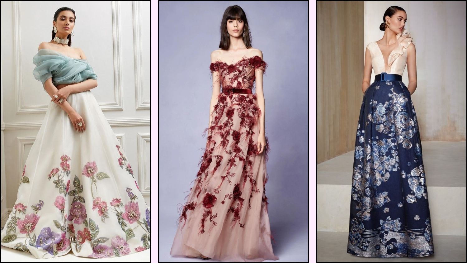 Long floral evening gowns online