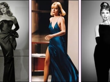 A collage of famous movie dresses