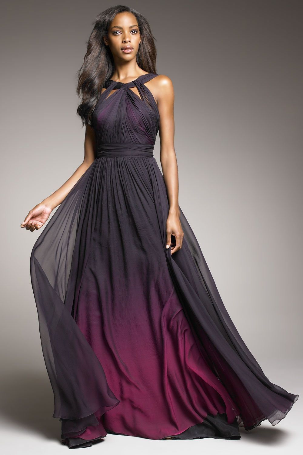 Ombre halter dress