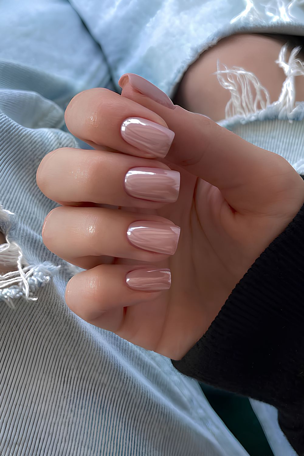 Pink Chrome Effect manicure