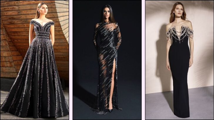 16 Stunning Black & Silver Dress Ideas