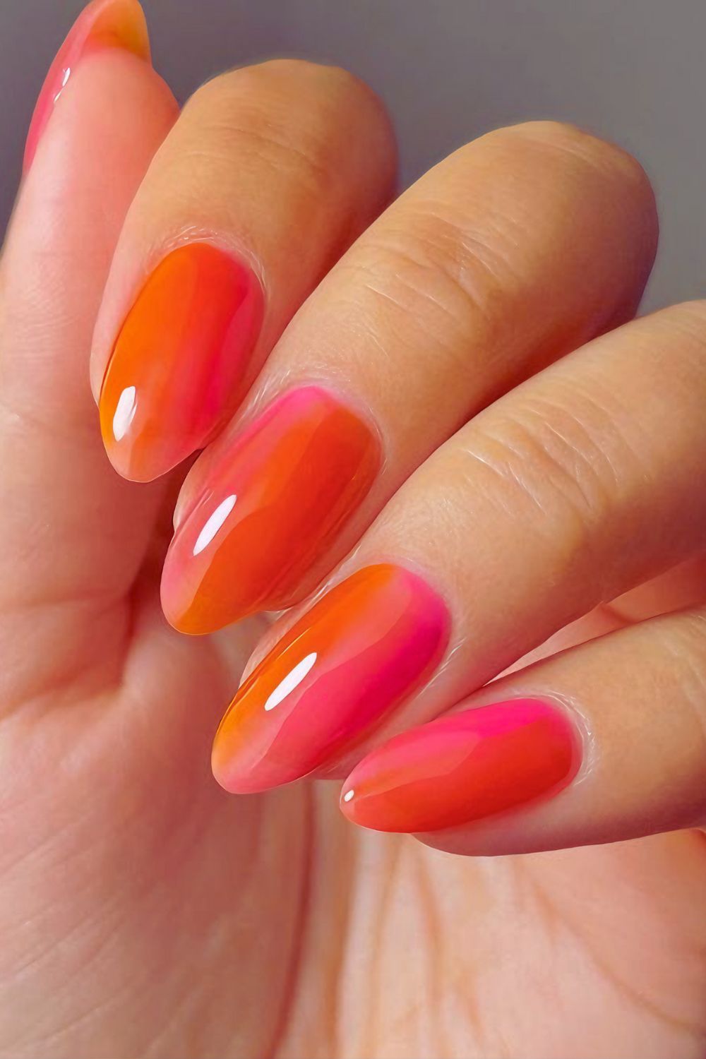 Vibrant jelly nails