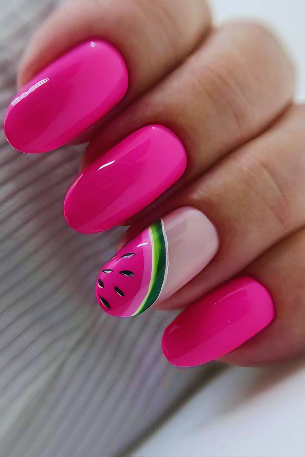 Watermelon summer nails