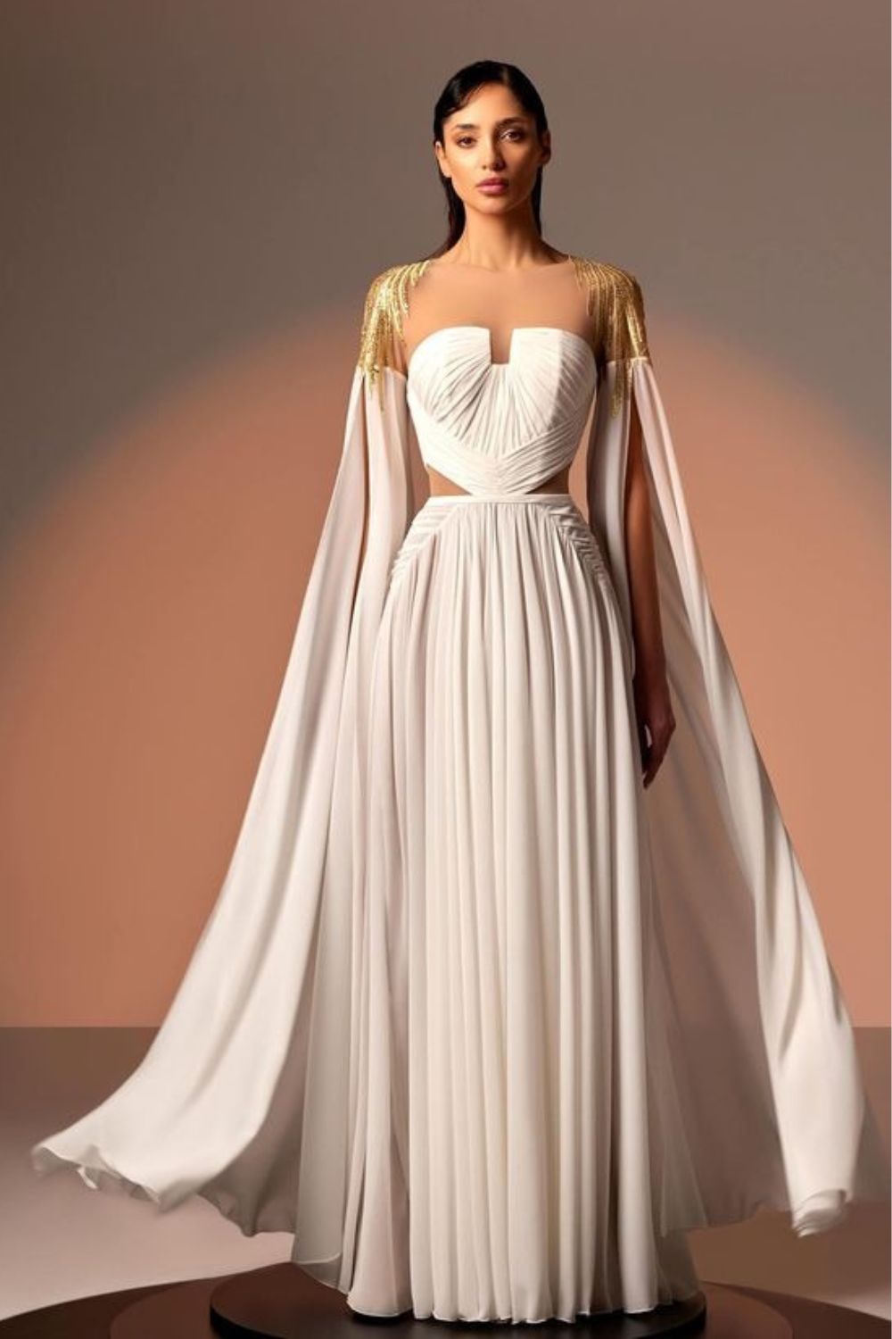 beautiful white grecian dress