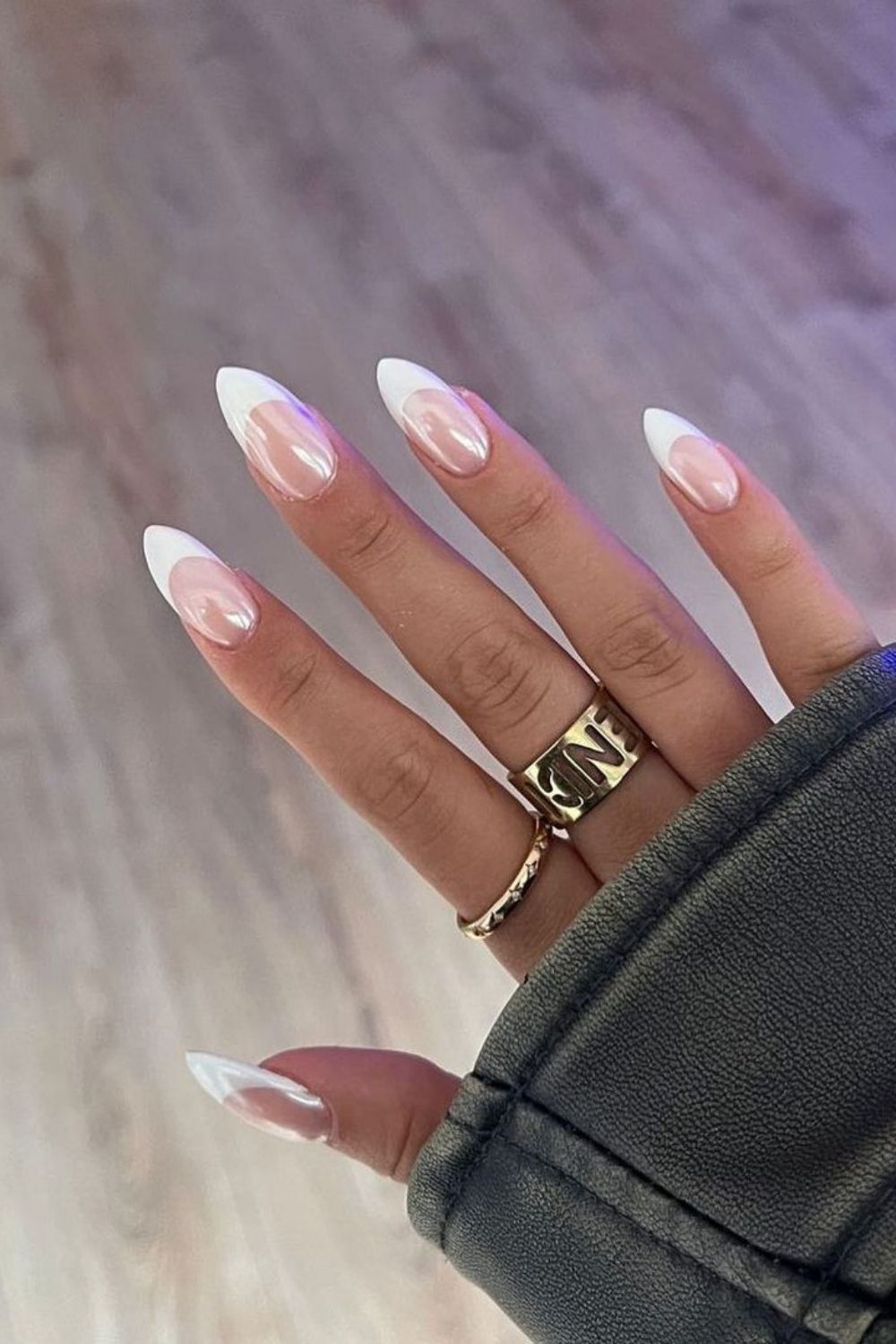 french chrome nails