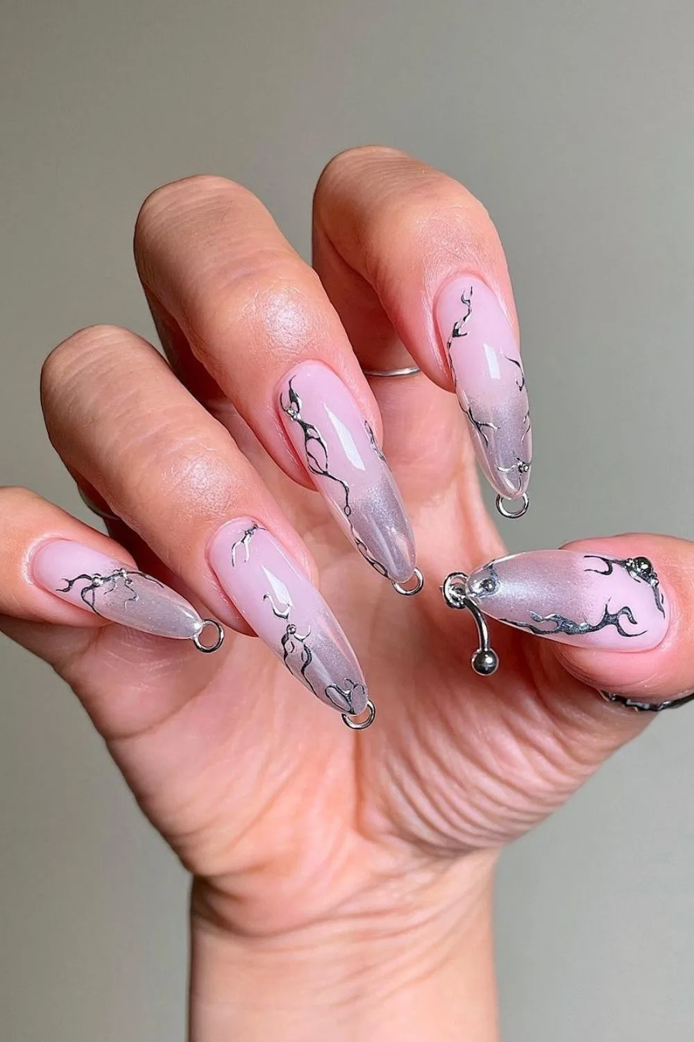 nails with silver details