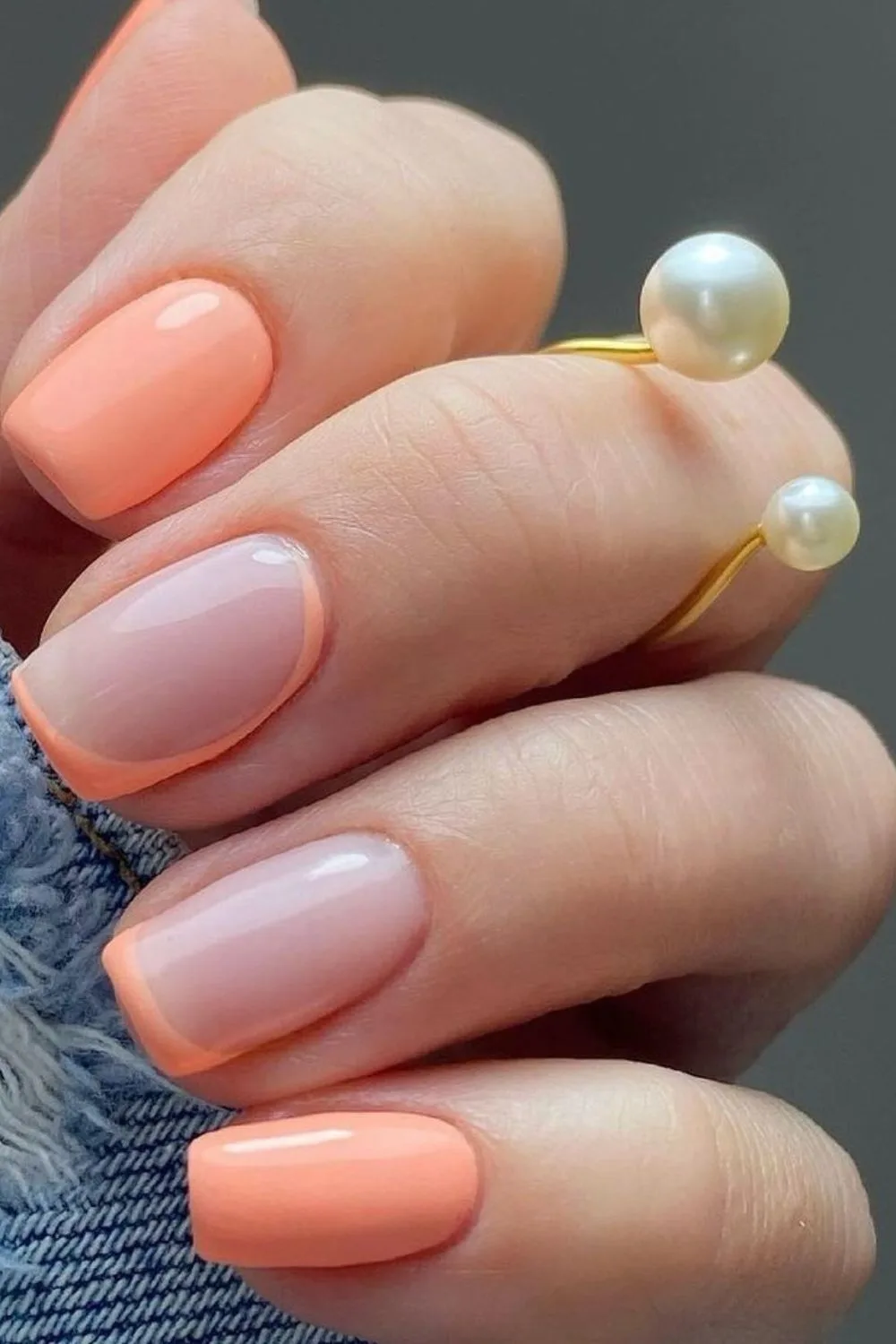 peachy tips nail art