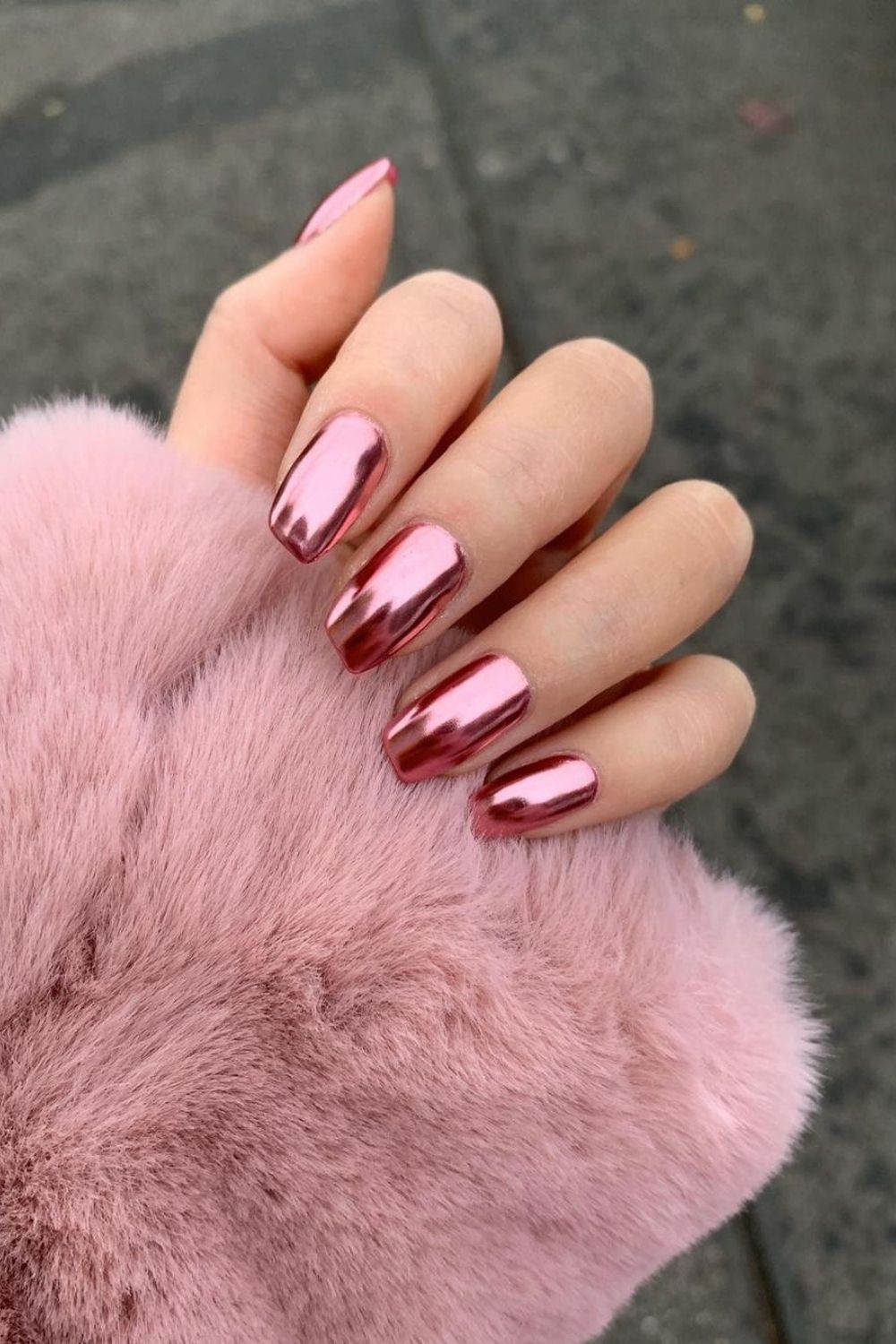 pink chrome nails