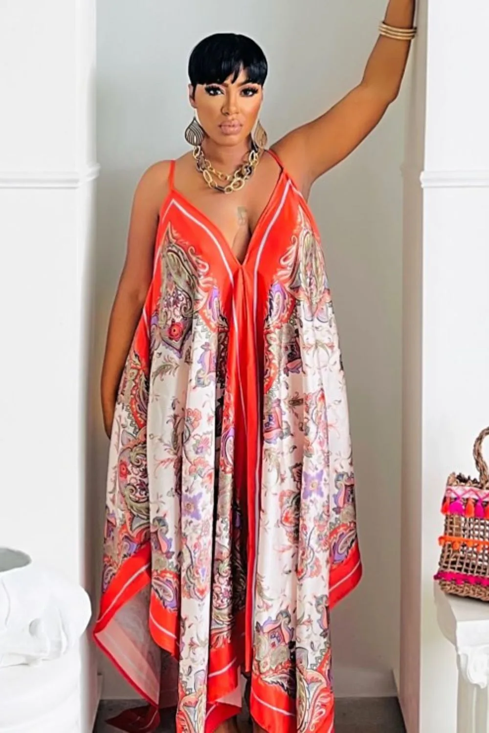 silk scarf dress for summer