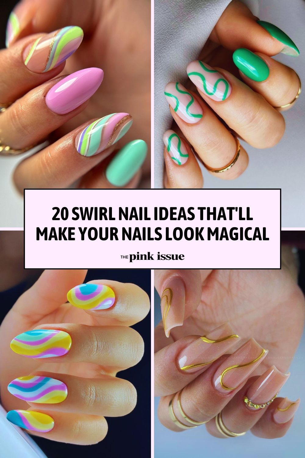 20 Swirl Nail Ideas Pinterest