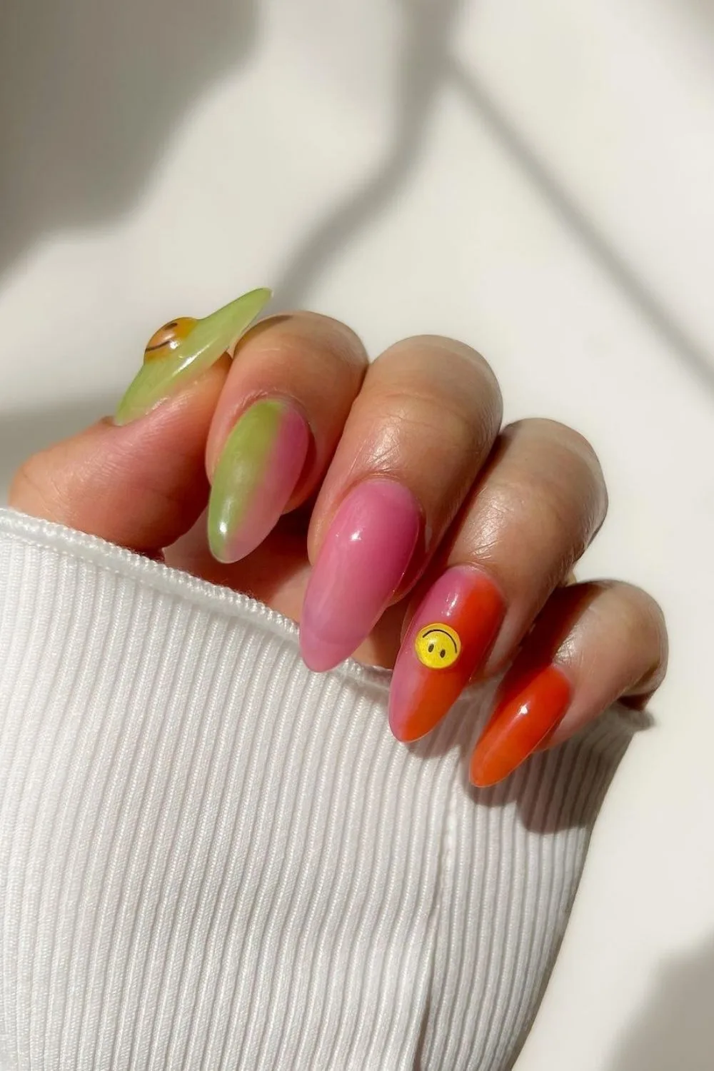 3d smiley jelly nails