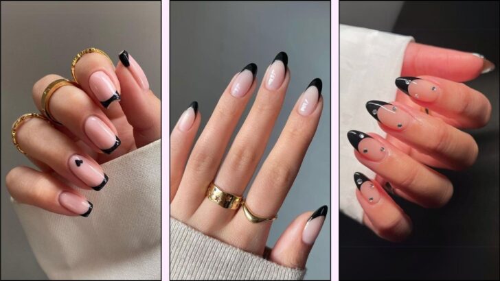 23 Black French Tip Nails That Scream ‘Main Character Energy’