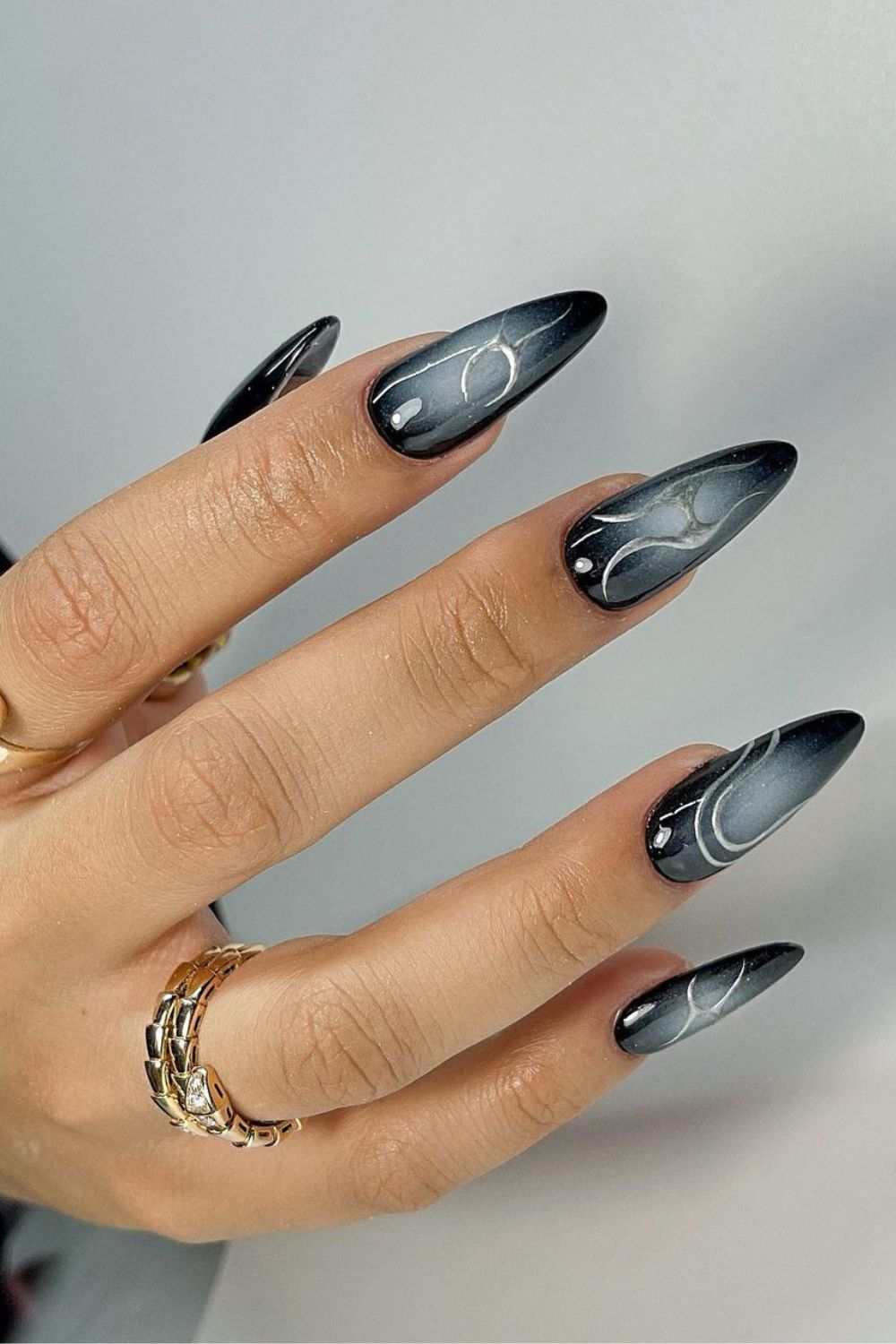 Black aura nails