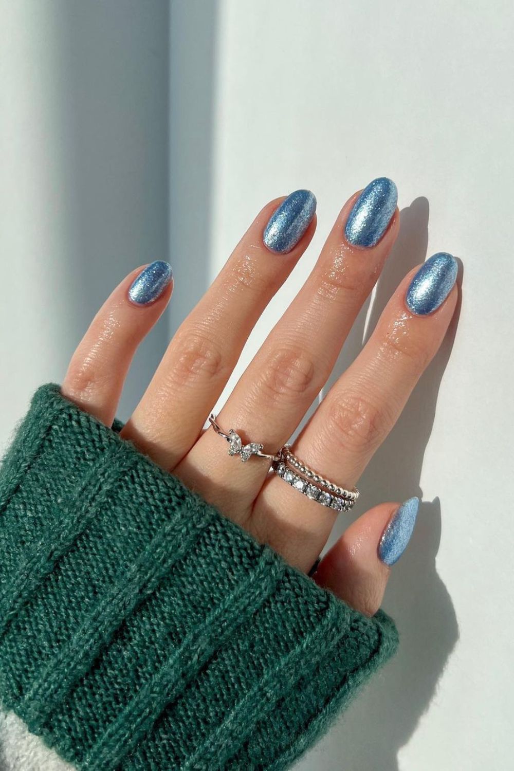 Blue mermaid nails