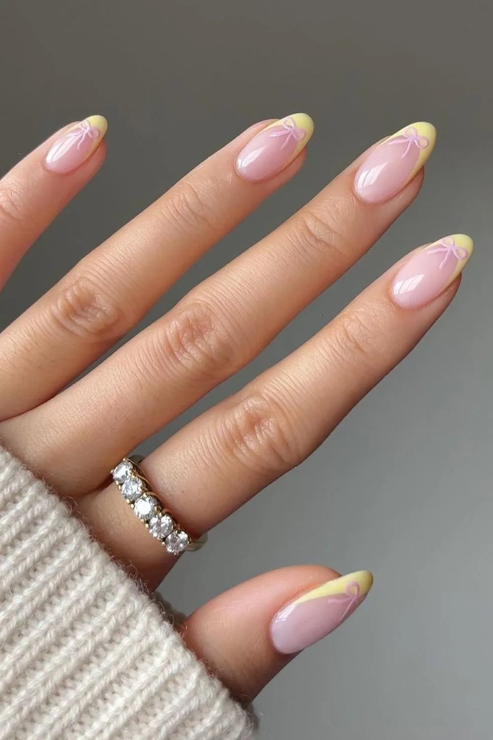 Buttery couqette nails