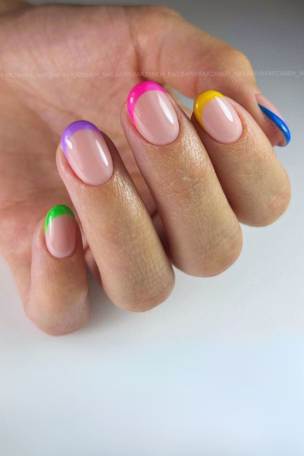 Colorful french nails