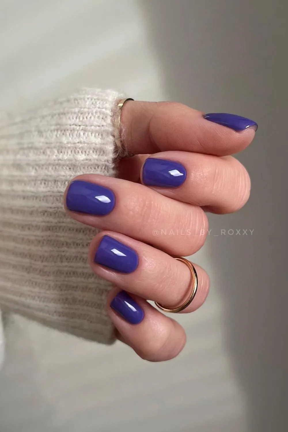 Dark purple manicure