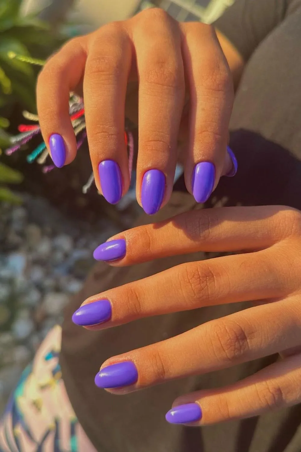 Electric purple nails