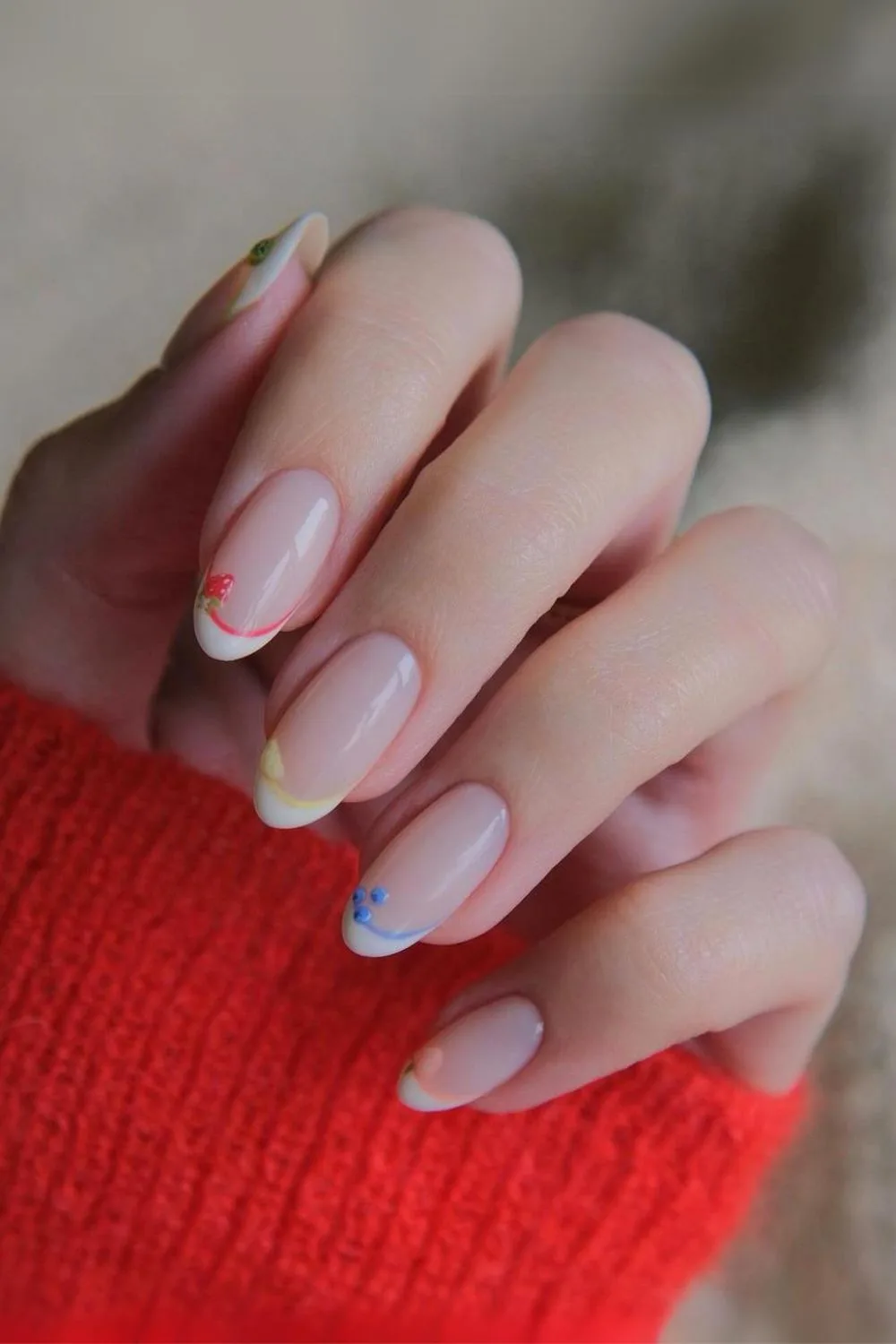 Frutiy french nails