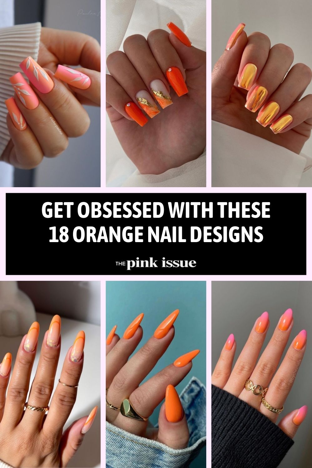 Get Obsessed with These 18 Orange Nail Designs pinterest