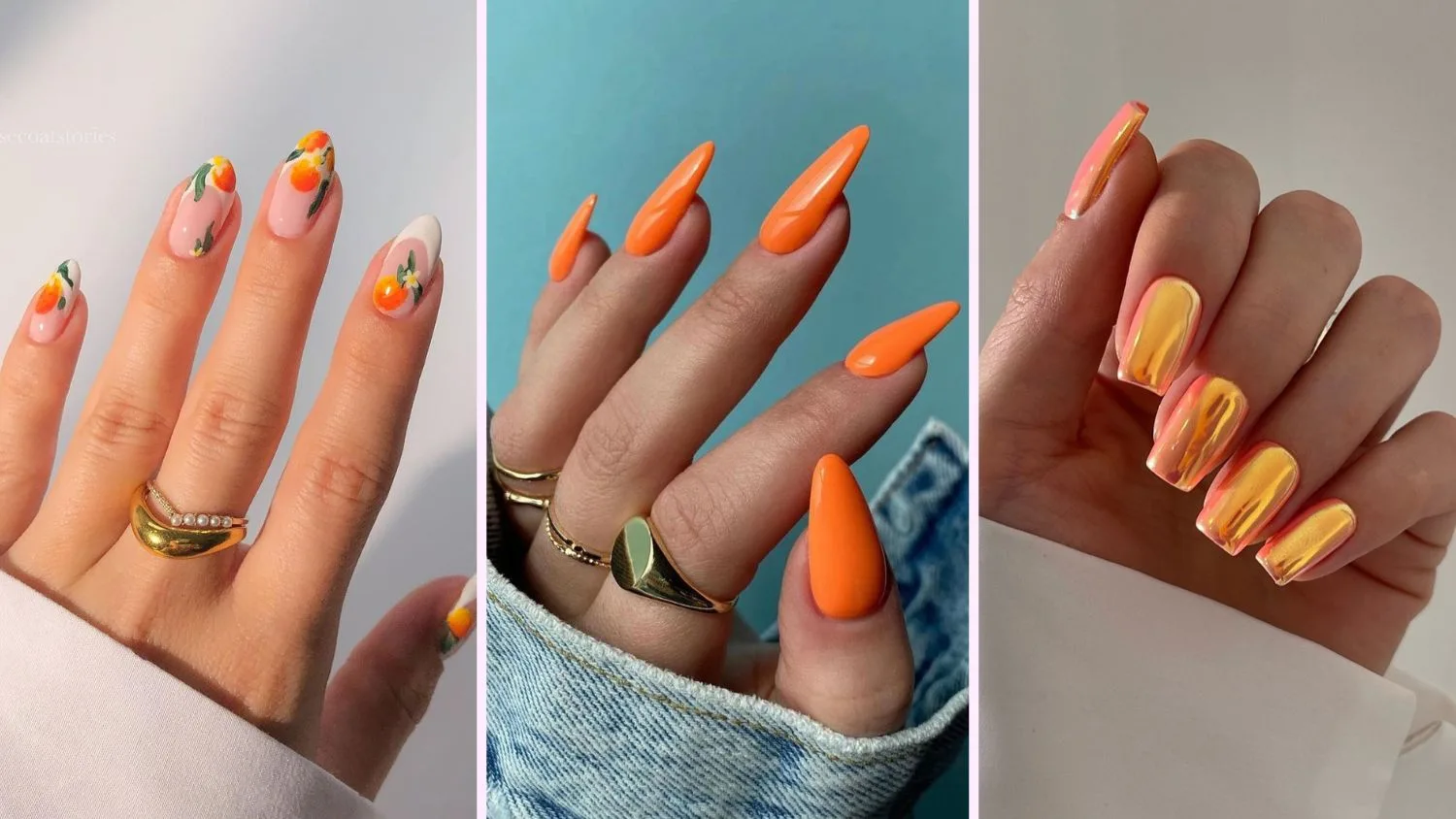 orange nails