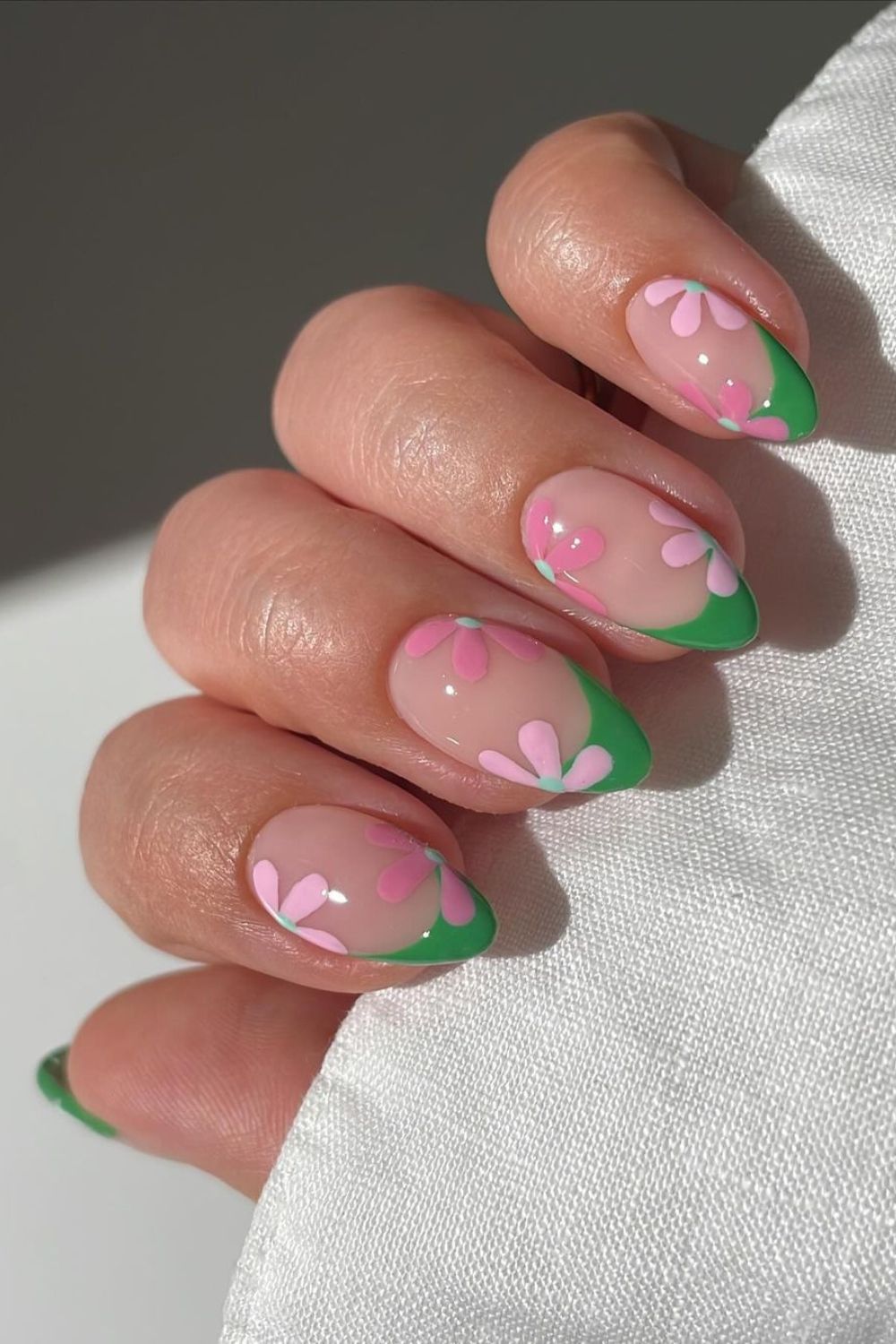 Green floral frenchies