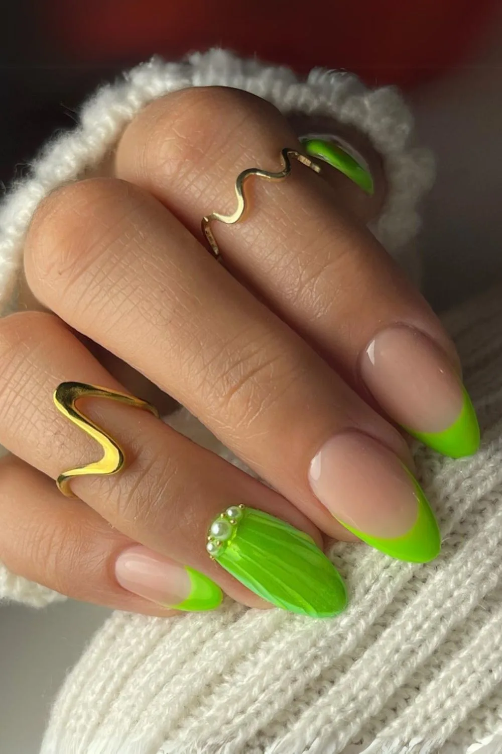 Green mermaid nails