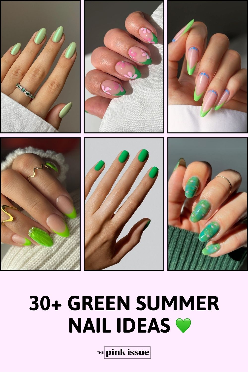 Green summer nail ideas pinterest