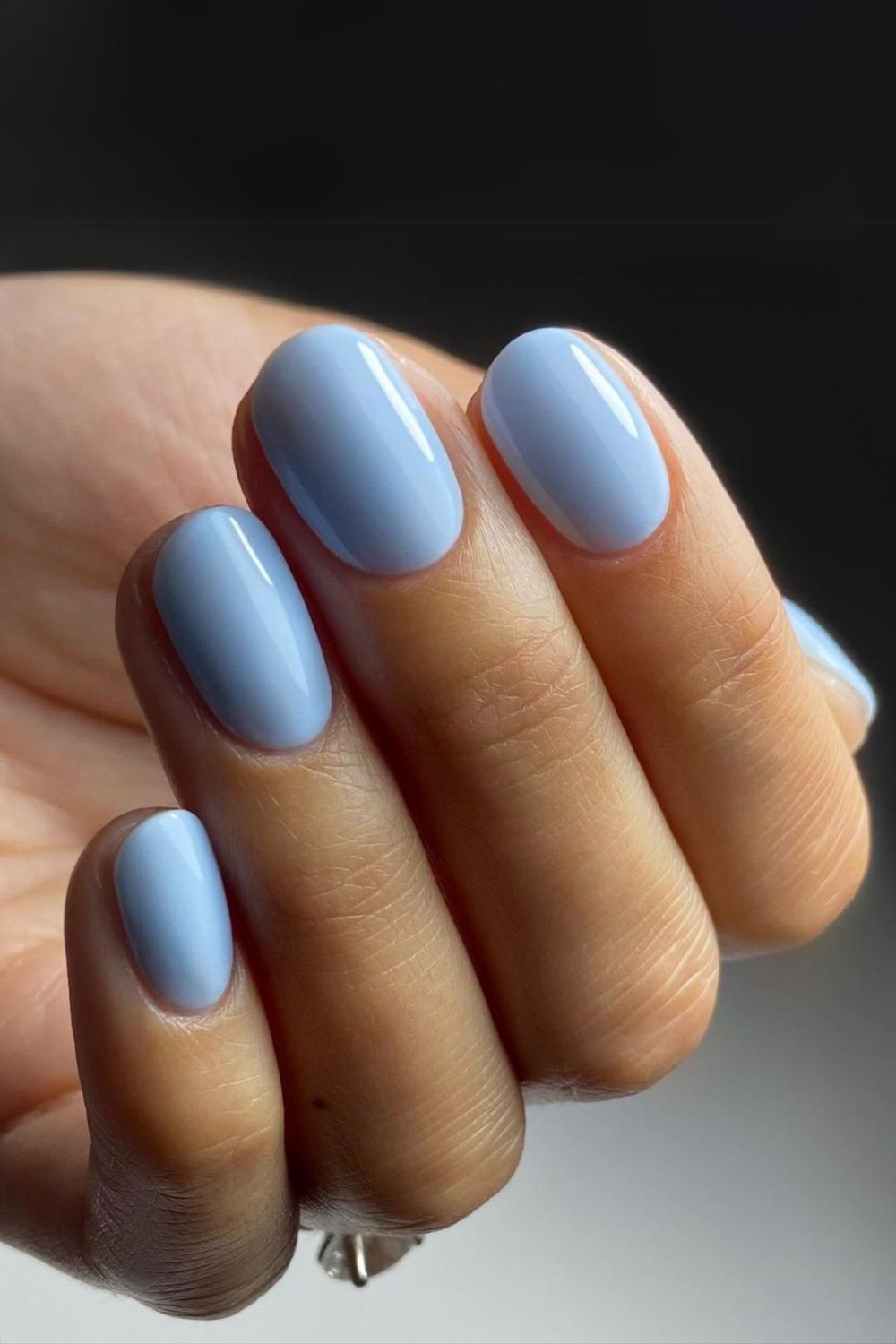 Light blue nails