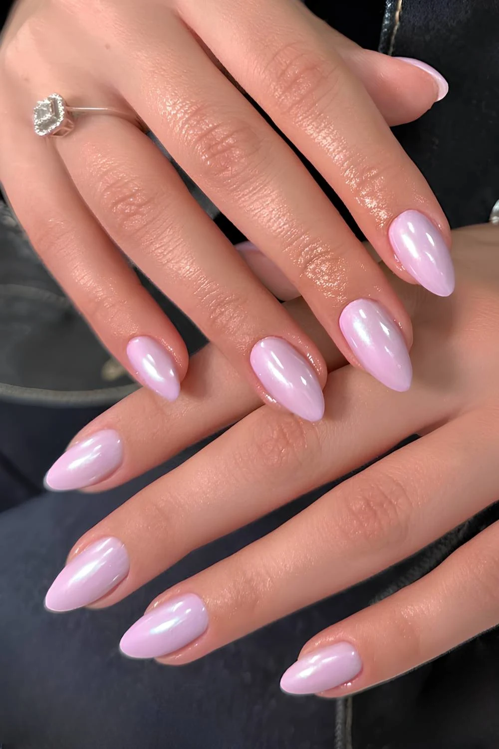 Lilac chrome nails