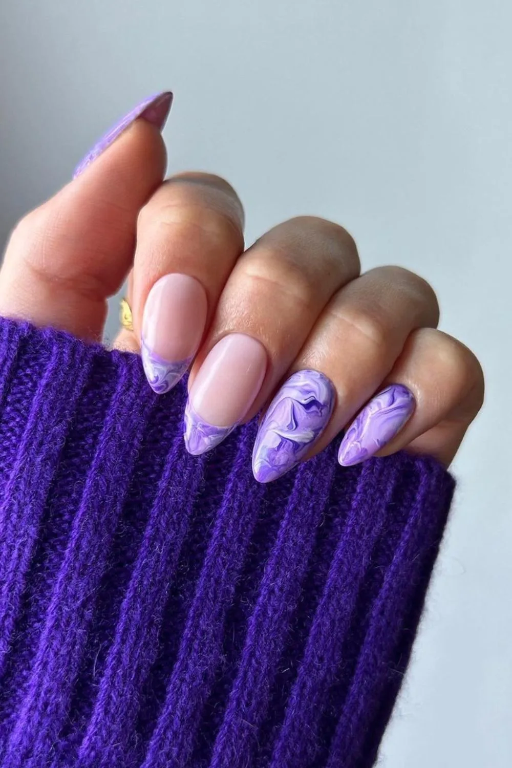 Marbled purple tips