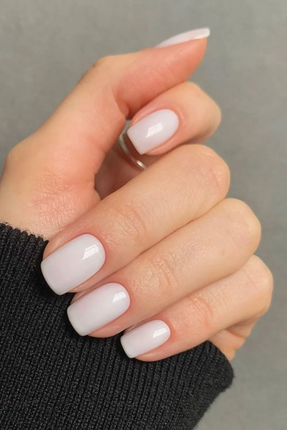 Milky white summer nails