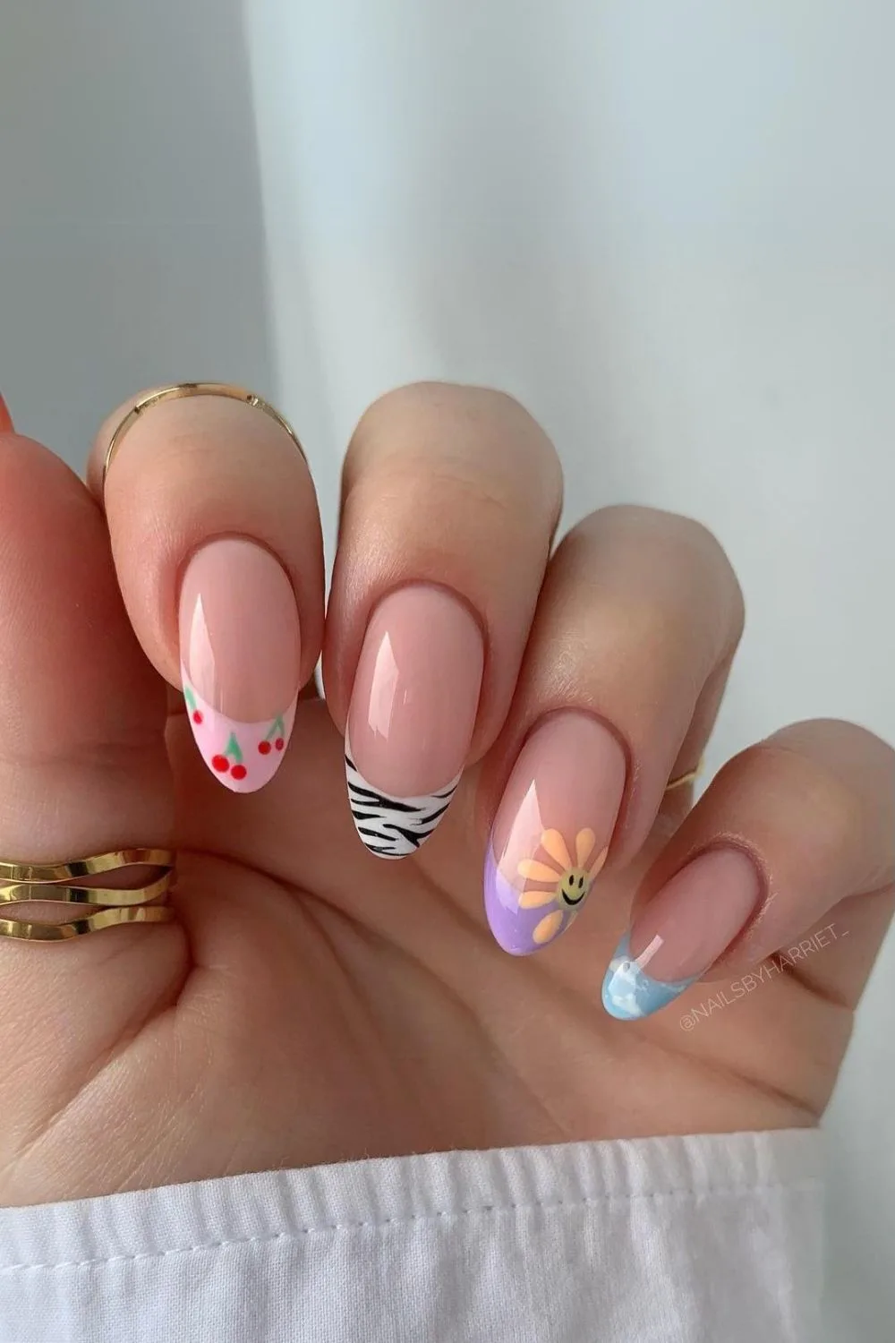 Mix-and-Match French nails