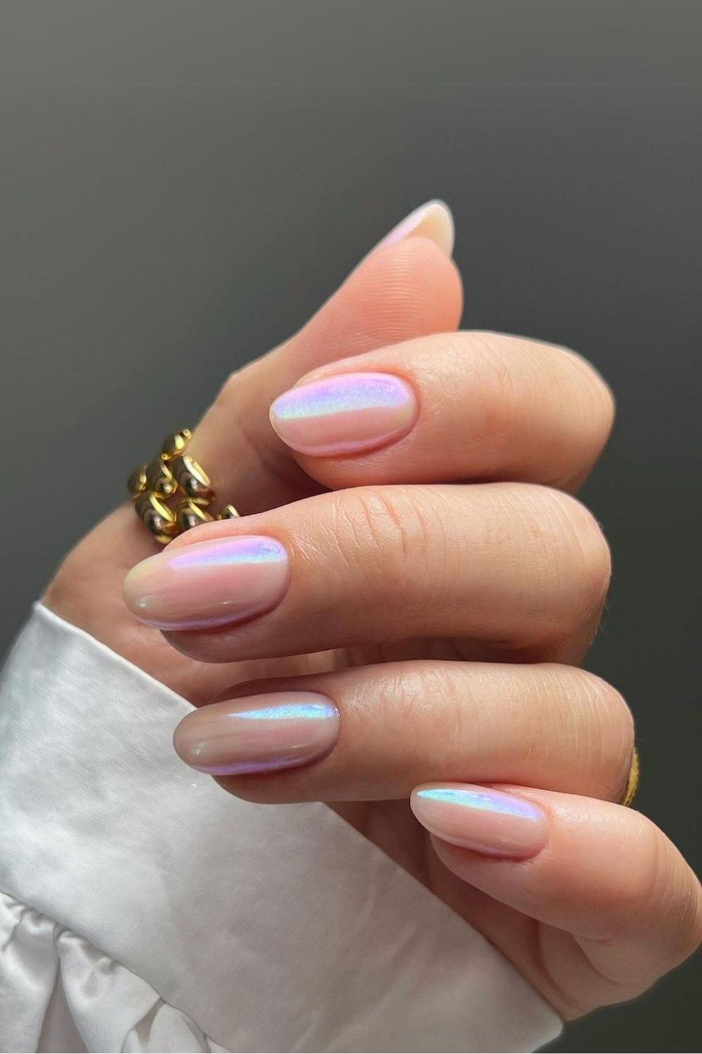 Nude glaze manicure